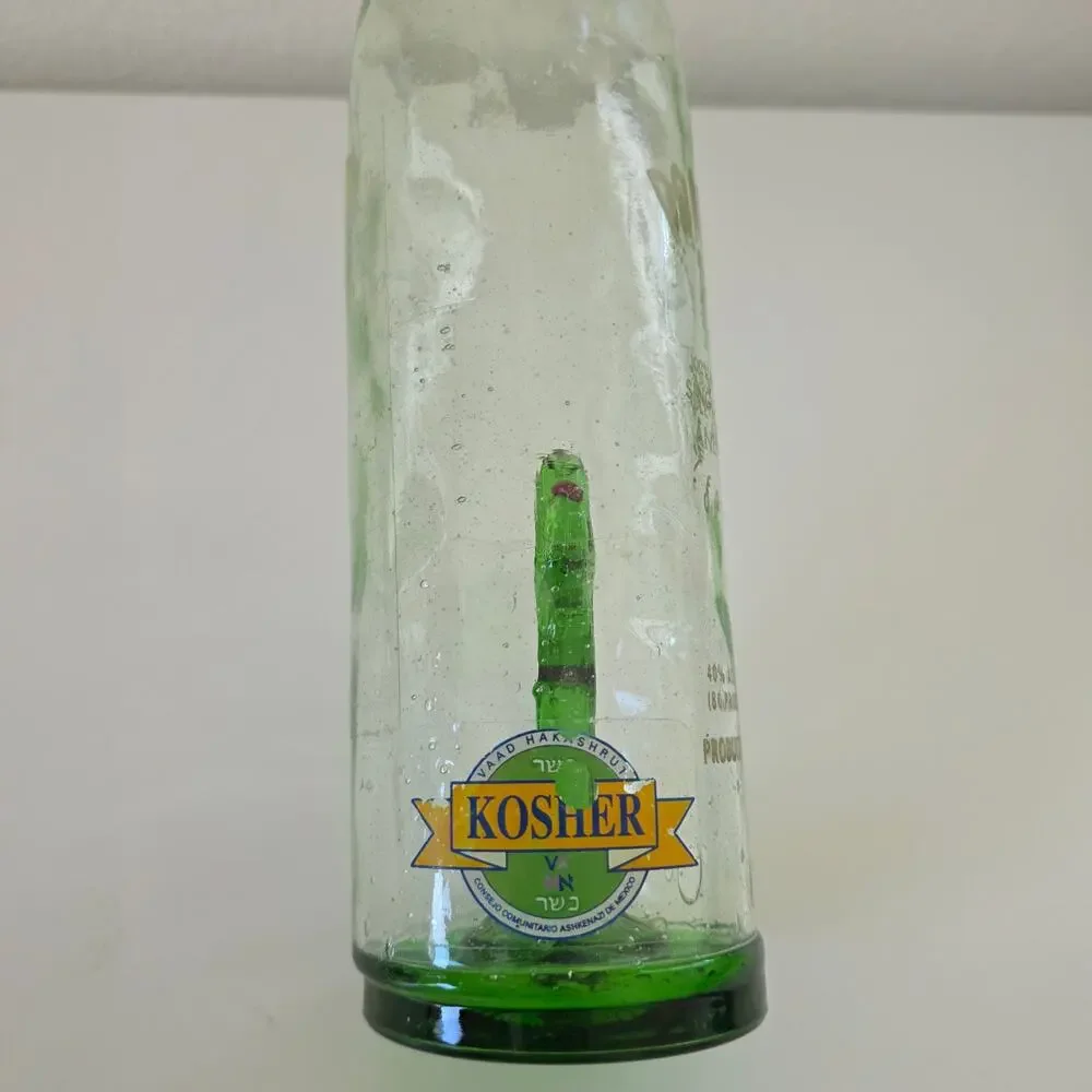 Vintage Porfidio Single Barrel Añejo Tequila Bottle Cactus Inside Glass Mexico